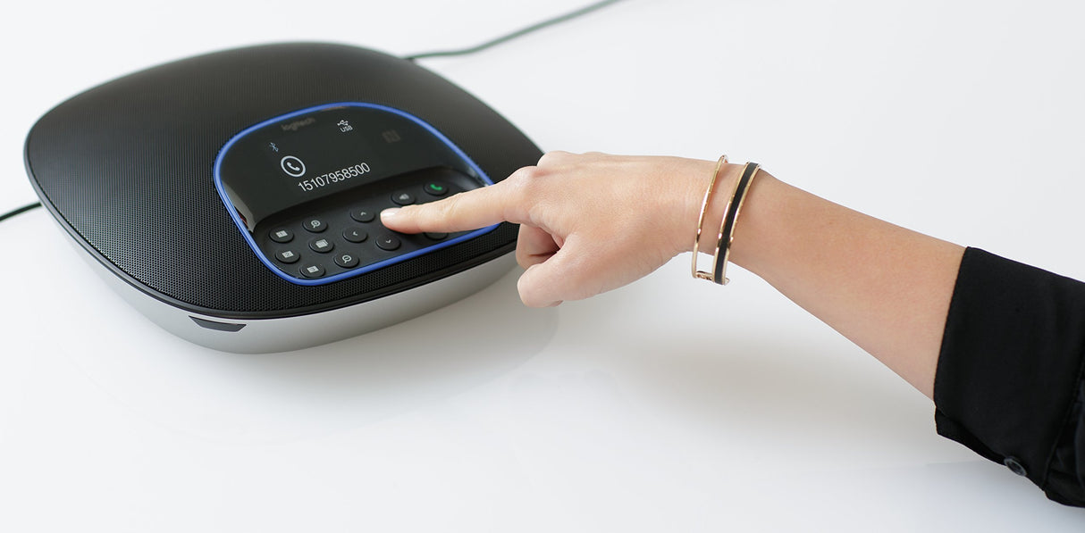 Logitech GROUP Expansion Microphones, Black, | Part No. 989-000171, | Plug-and-Play Wired, Includes Two Expansion Microphones, Compatible with Logitech GROUP Video Conferencing System