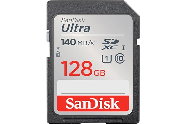 SanDisk 128GB Ultra SDXC UHS-I Memory Card - Up to 140MB/s, C10, U1, Full HD, SD Card - SDSDUNB-128G-GN6IN