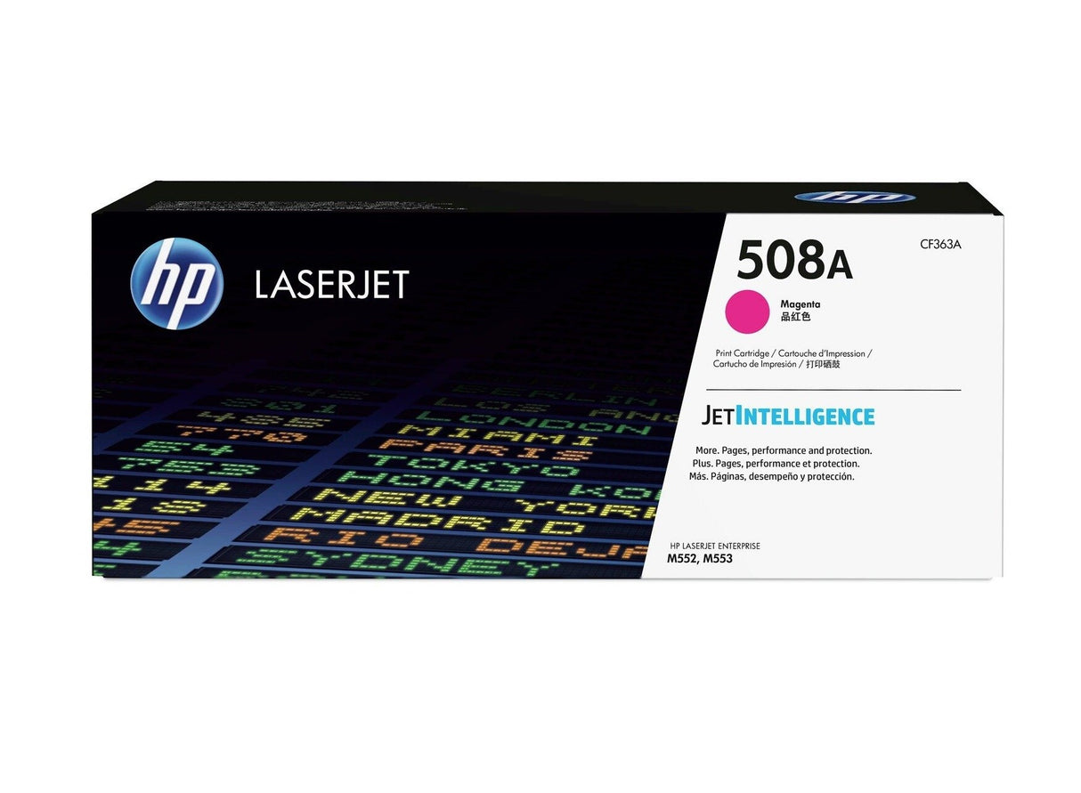 حبر HP الأصلي أرجواني 508A/CF363A لطابعات M553