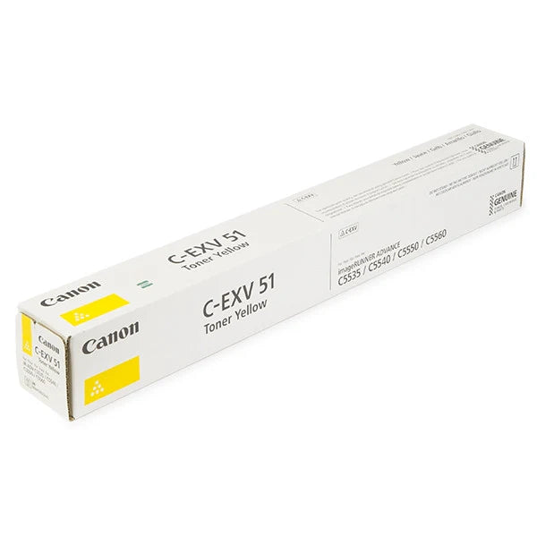 Canon Toner Original Yellow C-EXV-51 HIGH CAPACITY C5535/C5540i/C5550i/C5560i/C5735i/C5740i/5750i/C5760i