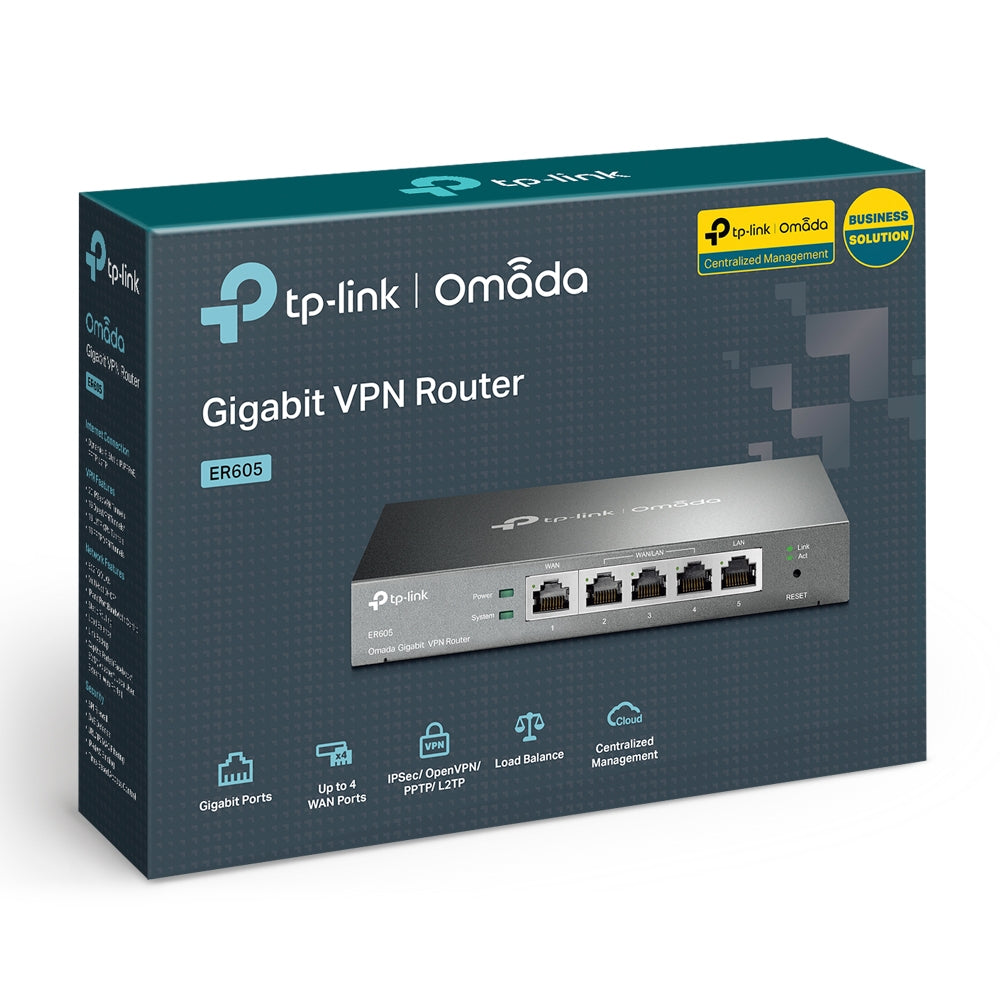 TP-Link ER605 SafeStream™ Gigabit Multi-WAN VPN Router – S-Tech