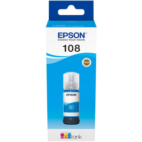 Epson Original Ink Cyan 108 C13T09C24A 70ml EcoTank L8050/L18050 - S-Tech