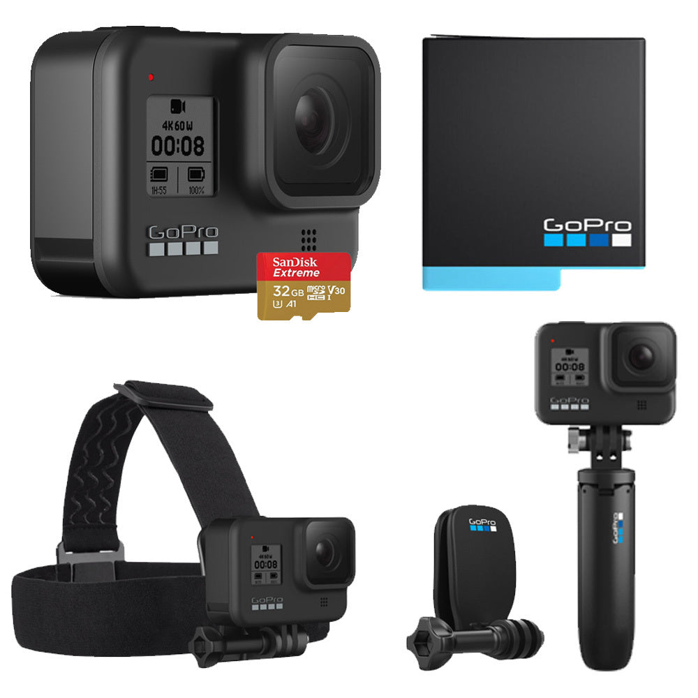 GoPro Hero 8 Special Bundle CHDRB-801 Black (Head strap + Quick