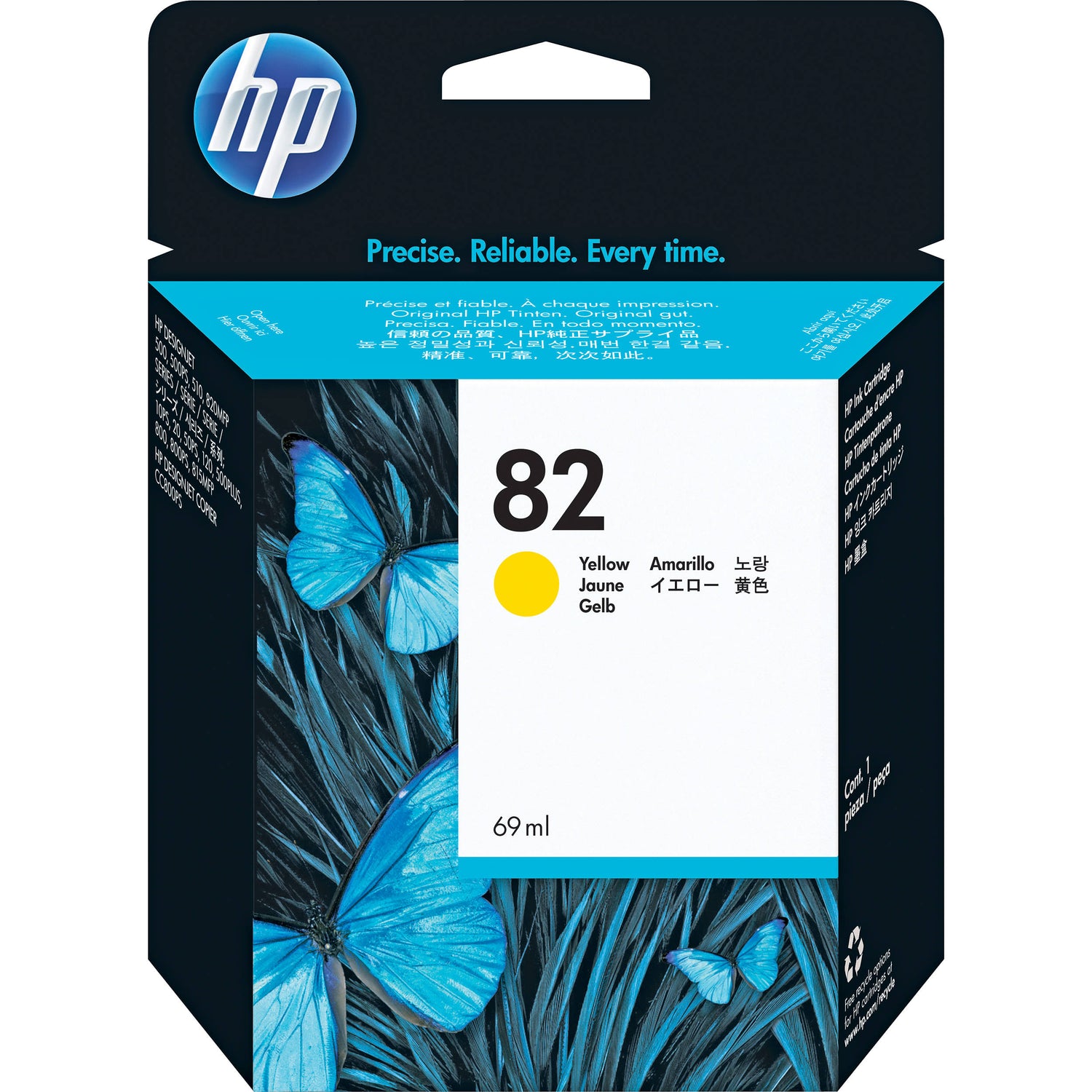 HP Ink Original Yellow 82/4913A 69ML