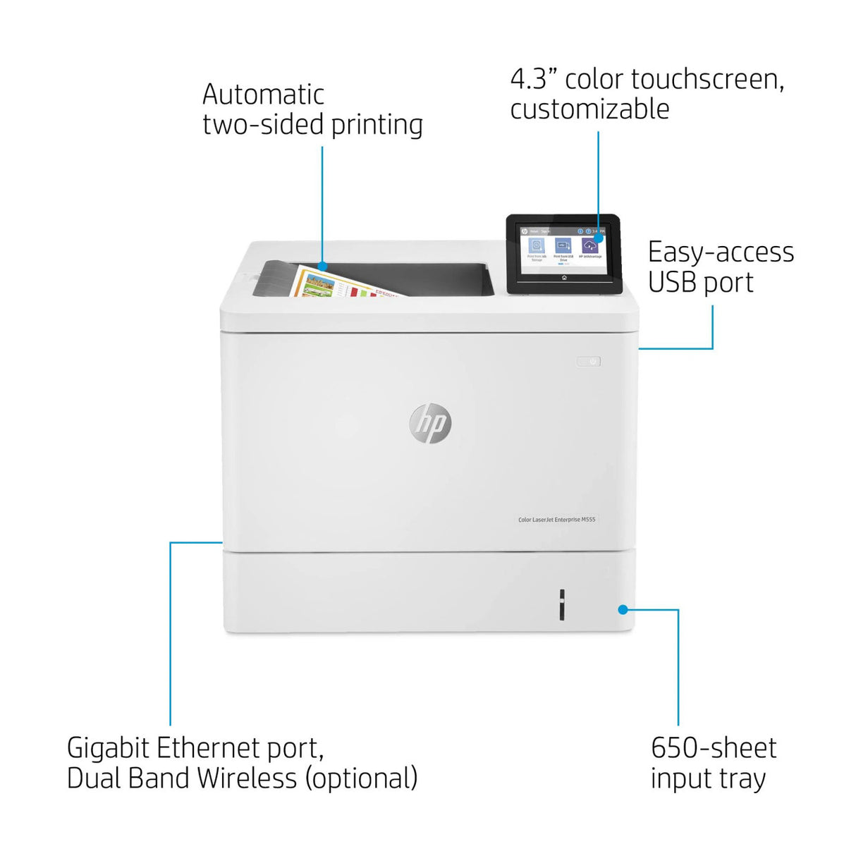 HP Color LaserJet Enterprise M555dn/7ZU78A Duplex Printer