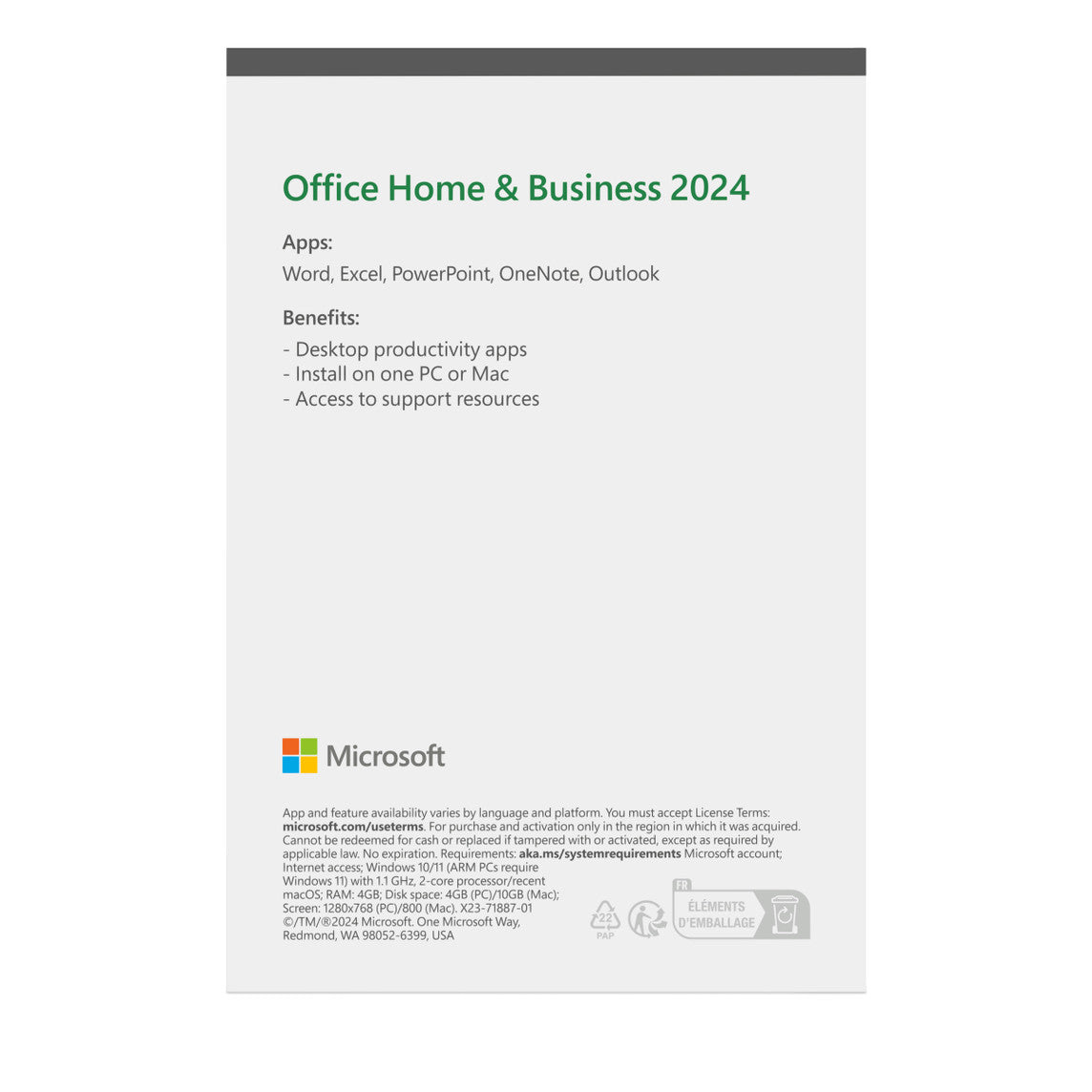 Microsoft Office Home & Business 2024 | Lifetime License | Word, Excel, PowerPoint, Outlook, OneNote | EP2-06634