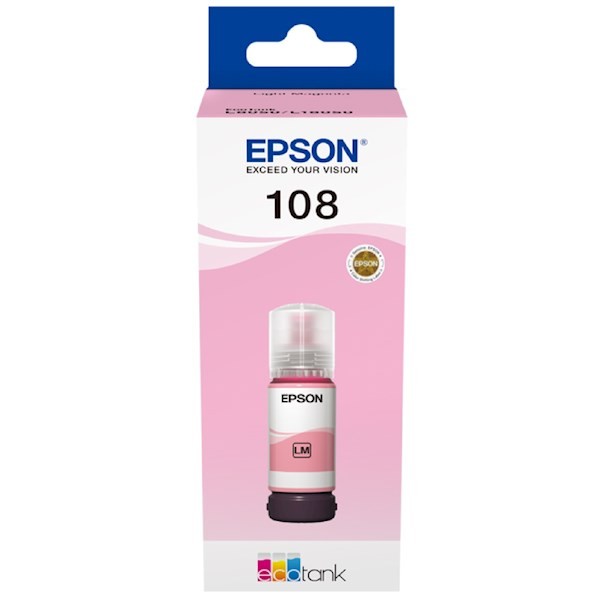 حبر إبسون الأصلي أرجواني فاتح 108 C13T09C64A 70 مل EcoTank L8050/L18050