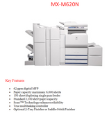 ماكينة شارب مستعملة باللون الأسود MX-M620 / MX-M700
