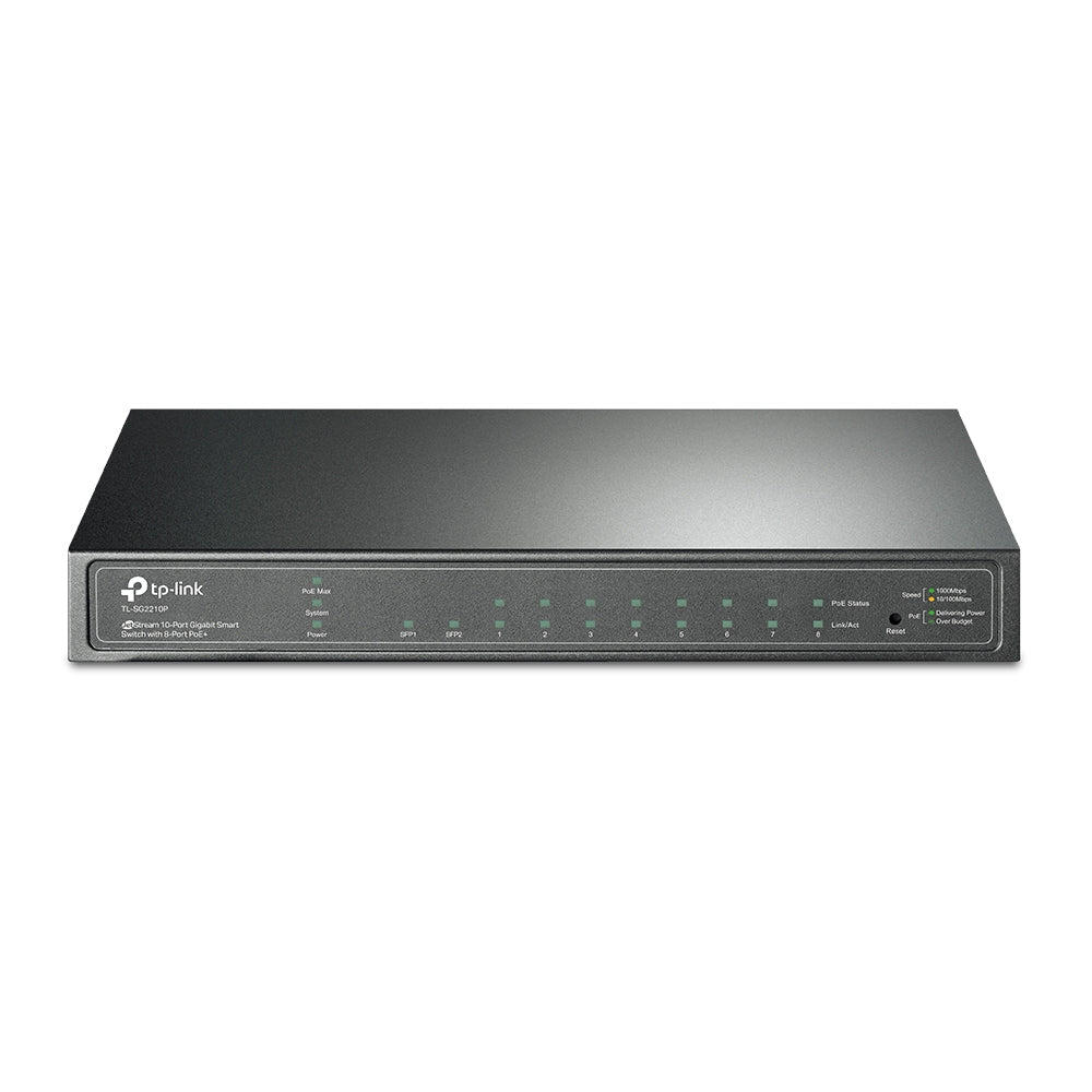 TP-Link TL-SG2210P JetStream™ 8-Port Gigabit Smart PoE+ Switch with 2 SFP Slots