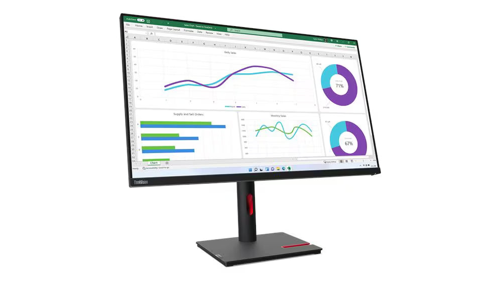 Lenovo ThinkVision | 63D3GAT1SD | T32h-30 31,5 inch 2K QHD Monitor (IPS Panel, 60Hz, 4ms, HDMI, DP, USB-C, Ethernet, Phone Holder) - Tilt/Swivel/Lift/Pivot Stand ,3Years warranty