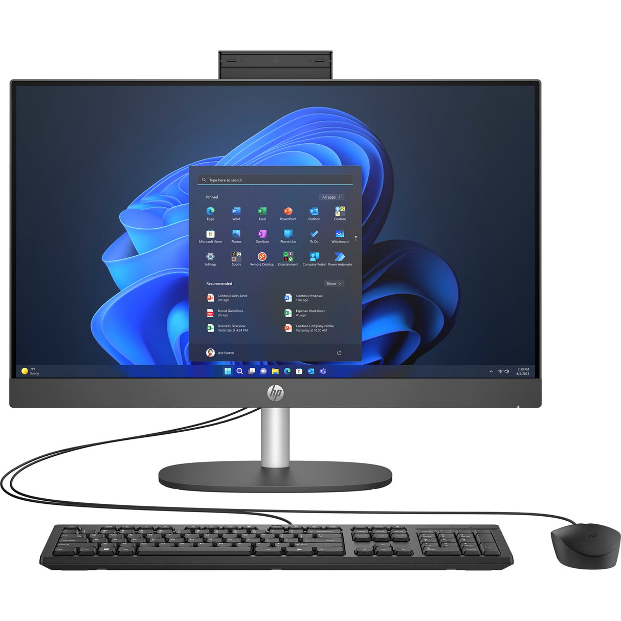 HP ProOne 245 G10 All-in-One PC – Ryzen 7 7730U | 8GB RAM | 512GB SSD | 23.8" FHD IPS | FreeDOS | Black
