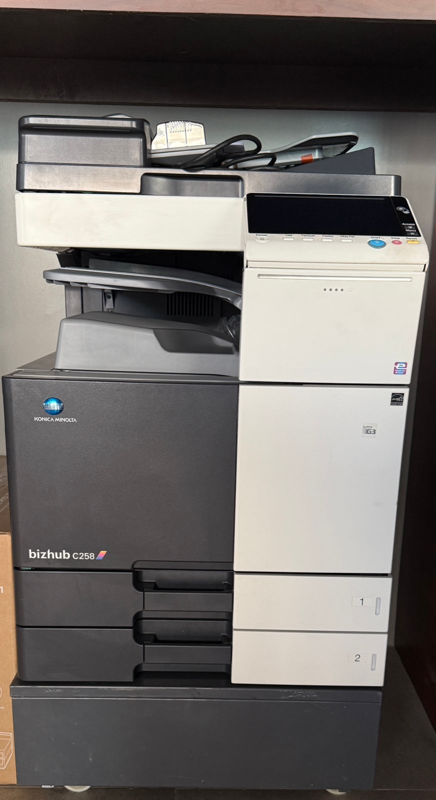 Konica Minolta Used Machine Bizhub C258 25/25 ppm in color and black & white Multifunction Copier