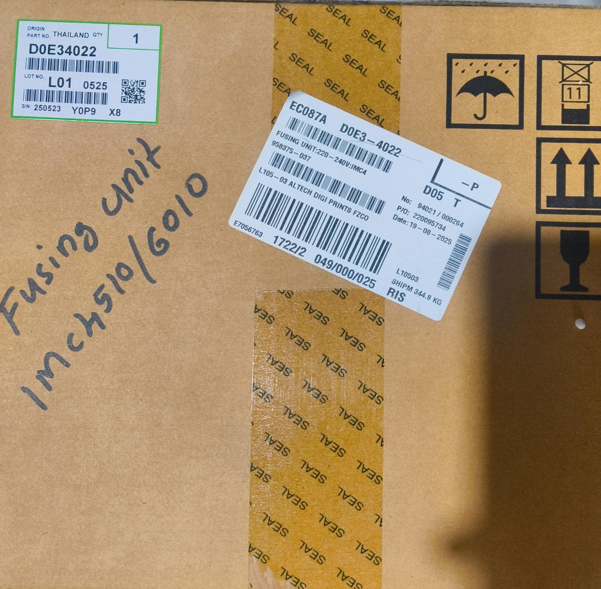 Richo Fuser Unit Original MC4510/C6010/C5510/C6510-D0E34022