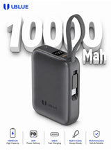 UBlue 35W Power Bank 10000mAh,Fast Charging(PB006-GRY)