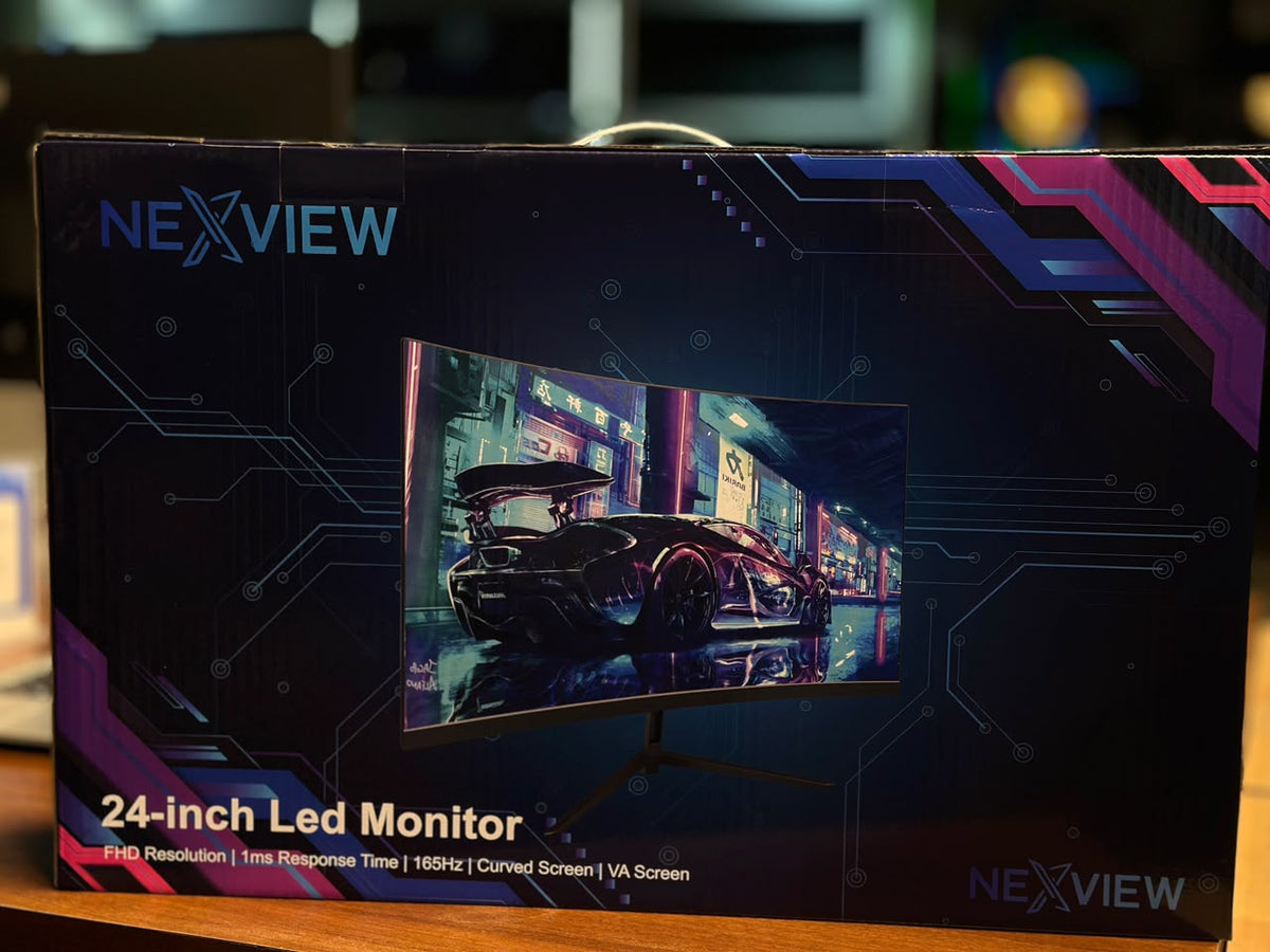 NEXVIEW 23.8 inch Gaming Monitor,CURVED,FHD,1920*1080,Frameless,165HZ fix stand,color box
