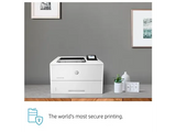 HP LaserJet Pro printer on office desk with secure printing feature, ideal for KSA businesses