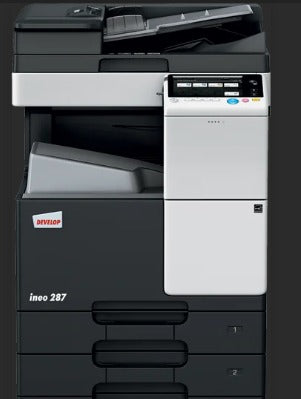 Develop Copier Konica Model INEO-287 with Duplex/Controller/PCL/PS/NIC/Drum/Developer 220V/60HZ #A7AH141 (CKO02451+PRN0103)