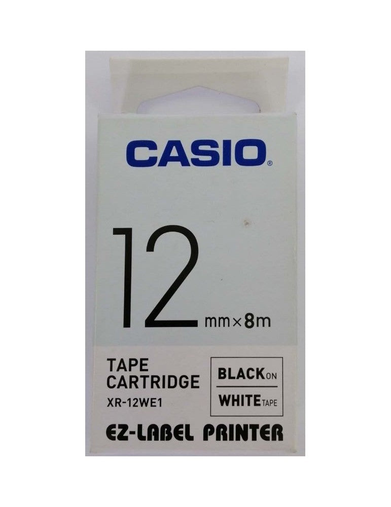 Casio Ribbon tape 12mm black and white XR-12WE1