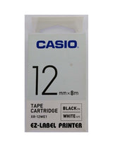 Casio Ribbon tape 12mm black and white XR-12WE1