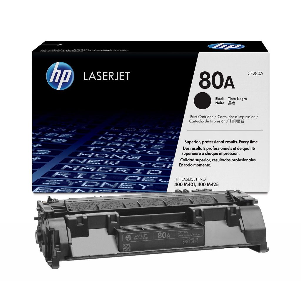 حبر HP الأصلي باللون الأسود 80A/CF280A LJ-PRO/400/M401/M425