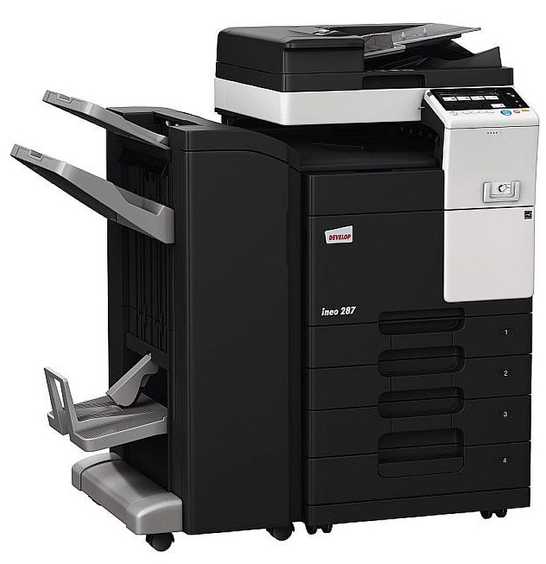 Develop Copier Konica Model INEO-287 with Duplex/Controller/PCL/PS/NIC/Drum/Developer 220V/60HZ #A7AH141 (CKO02451+PRN0103)