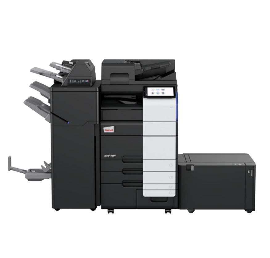 Develop Copier Color Konica Model INEO+650i with Print/Scan/NIC/Duplex/Drum/Developer 220v/60HZ #AA7N141 + Copier Desk DK-516 + Toner YMCK