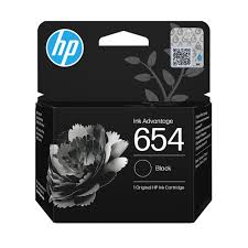 HP 654 Black Original Ink Cartridge (7FP39UE) Genuine 654/7FP39UE Page yield 400 pages