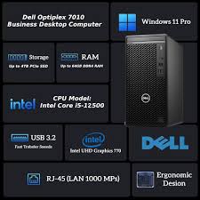 Dell Optiplex 7010 MT Core I7 -13700 8GB Ram /512GB SSD / HDMI/ DVD / NO Wi-Fi / Wired - Keyboard / Wired - Mouse - S-Tech