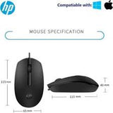HP Mouse Optical M10 Wired - Black