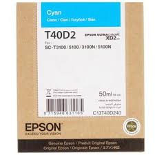 Epson Surecolor Ink T40D1 Ultra Chrome C13T40D240 Cyan 50ml / SC-T2100/3100/5100/3100n/5100n/3100m/5100m