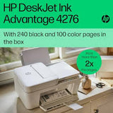 HP DeskJet Ink Advantage 4276 AIO Printer, Copy, Print, Scan, White