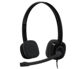 Logitech H151 Wired Headset | 981-000589 | Stereo Headphones With Rotating Noise