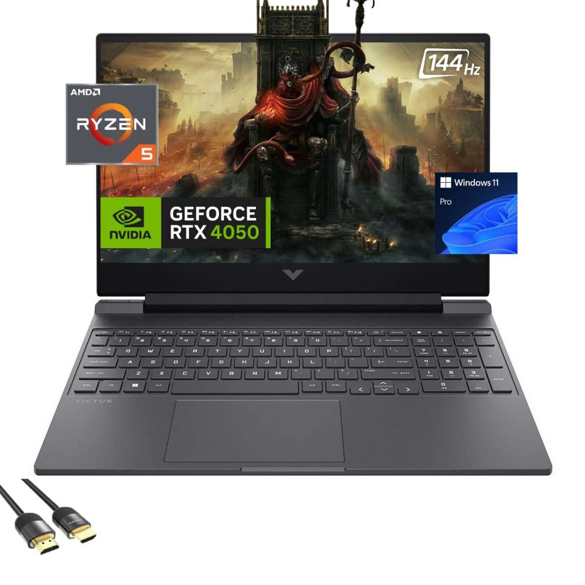 HP Victus 16 (r0008nx) | Intel Core i7-13700H | RTX 4050 6GB | 16.1" FHD 144Hz | 32GB DDR5 | 1TB PCIe Gen4 SSD | FreeDOS | Mica Silver | Gaming Laptop