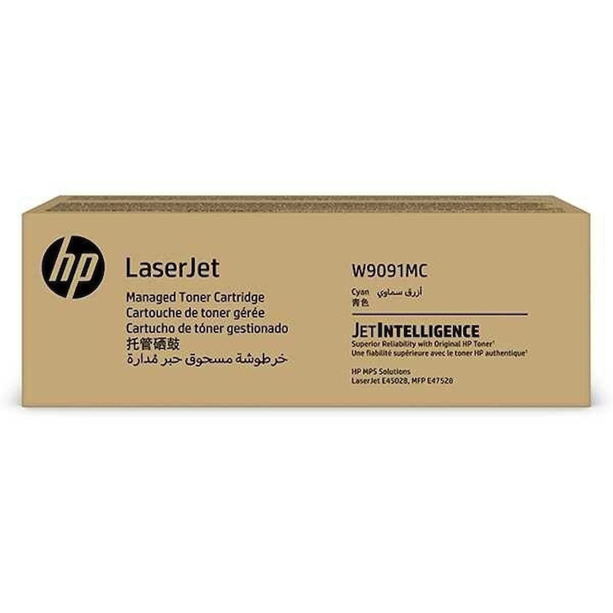 HP Toner Original Cartridge Cyan W9091MC E45028/E47528