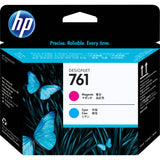 رأس الطابعة HP الأصلي باللون الأرجواني / السماوي 761
