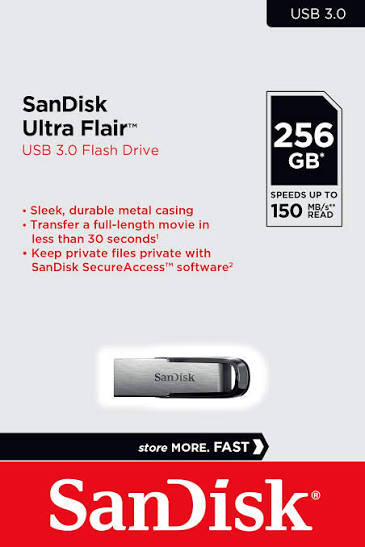 SanDisk USB Flash Ultra Flair 256GB 150MB/s Metal USB 3.0