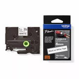 Brother Tape 6mm Black/White Flexible-ID TZE-FX211