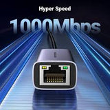 UGREEN USB Type C to 10/100/1000m Ethernet Adapter - Space Gray [50737]