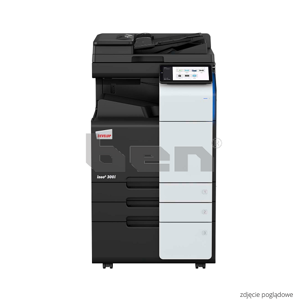 Develop Copier Color Konica Model INEO+300i with Print/Scan/NIC/HDD/Duplex/Drum/Developers 220V/60HZ #AA2K141 + Feeder Document Reverse Automatic DF-632 + Copier Desk DK-516 + Toner