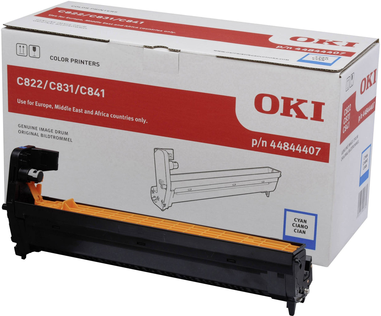 وحدة طبلة Oki الأصلية باللون السماوي 44844407 C822/C831/C841