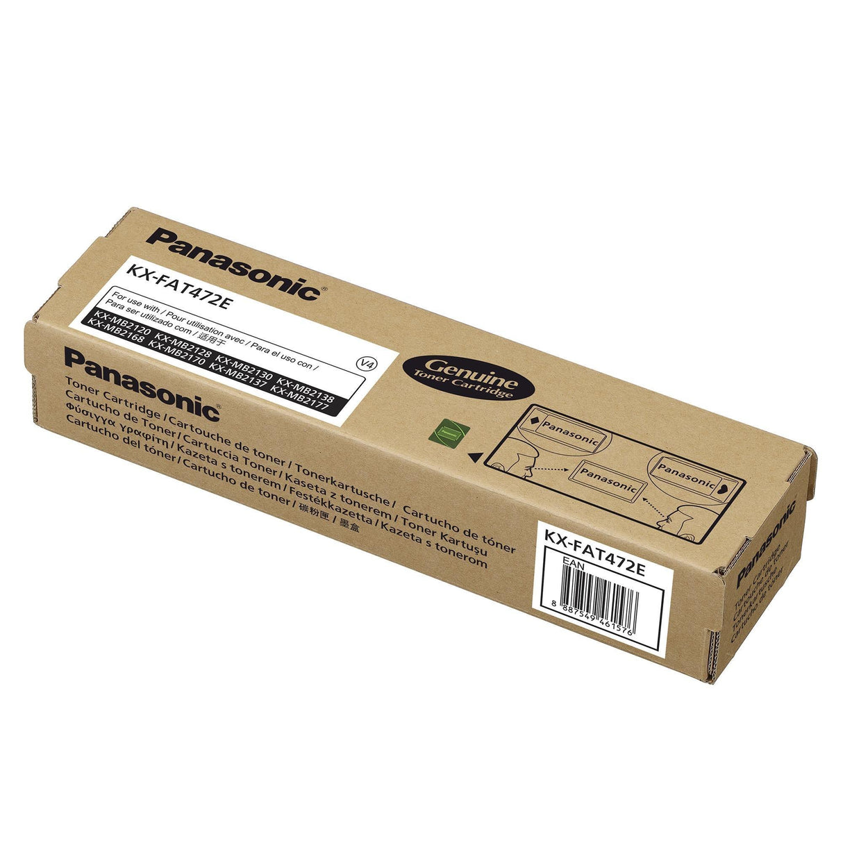 Panasonic Toner Original Black KX-FAT472E MB2120/MB218/MB2130/MB2137/2138/MB2158/MB2170/MB2177