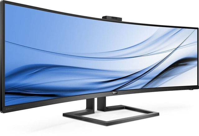 Philips Brilliance 499P9H 49" Ultra Wide Curved Monitor, Dual QHD 5120x1440 32:9, USB-C Connection & KVM Switch, Webcam, Height Adjustable, Sensor, - S-Tech