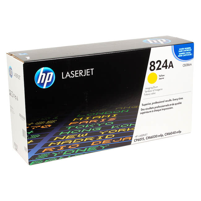 وحدة طبلة HP الأصلية باللون الأصفر 824A/CB386A