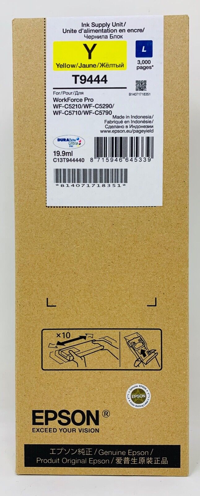 حبر إبسون الأصلي الأصفر C5290/T9944 WORK FORCE PRO