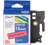 Brother Tape 12mm Black/ Red - 8VA91390321 - TZE-431