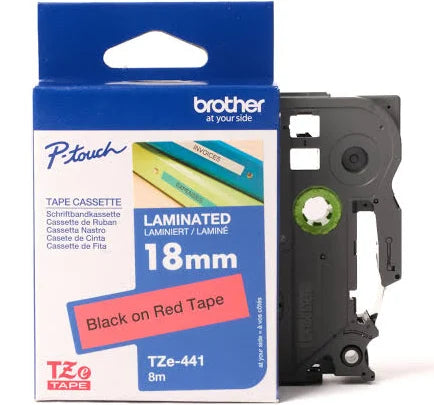 Brother Tape 18mm Black/ Red - 8VA91490321 - TZE-441
