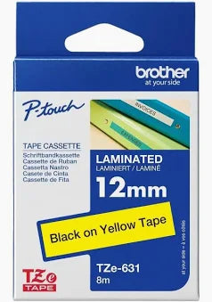 Brother Tape 12mm Black/ yellow - 8VA91390524 - TZE-631