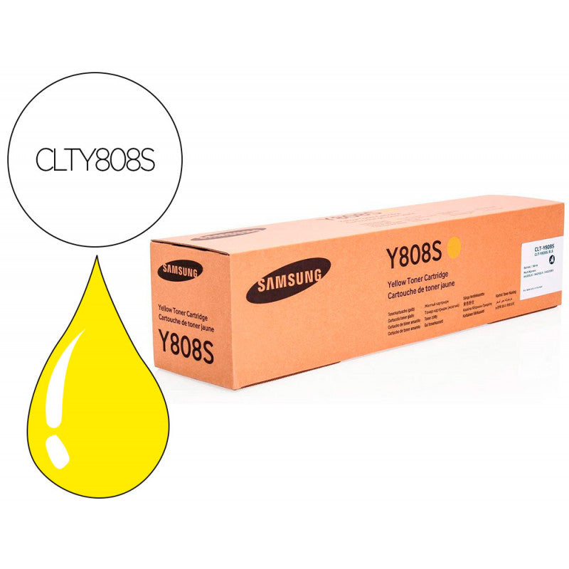 حبر سامسونج الأصلي الأصفر CLT-M808S/SEE 4220/4250/4300