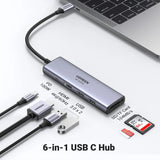 UGREEN USB-C Multifunction Adapter with PD Charging (60384) USB Adapter with 100W PD +HDMI 4K@60Hz +SD/TF Card Reader